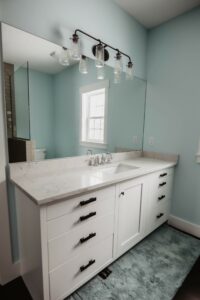Bath vanity in western Ohio custom home.