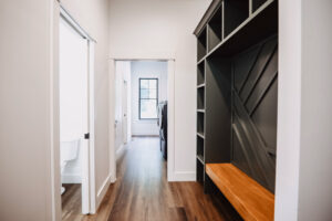 Entryway cabinet in custom home located in western Ohio.