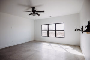 Basement in custom home located in western Ohio.