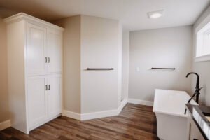 Modern bath in custom home located in Ohio