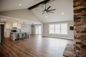 Open floor plan in custom home located in Ohio