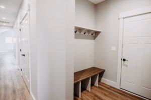 Entryway in custom home built in western Ohio.