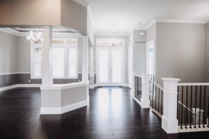 Foyer in modern custom home built in western Ohio.