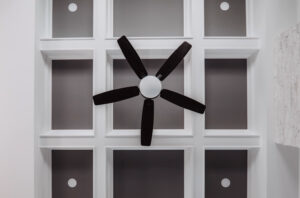 Vaulted ceiling detail in modern custom home built in western Ohio.