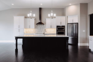 Kitchen in modern custom home built in western Ohio.