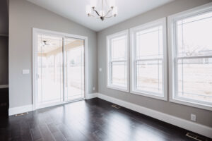 Sunporch in modern custom home built in western Ohio.