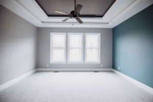 Vaulted ceiling in custom home built in western Ohio.