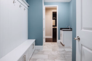 entryway in custom home built in western Ohio.