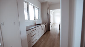 Kitchen sink in Mediterranean style custom home built by DA Bowman in Fletcher, Ohio