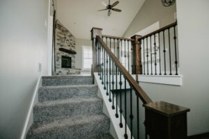 Staircase custom home in western Ohio